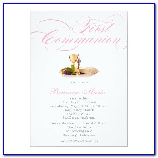 Elegant Boy Communion Invitations