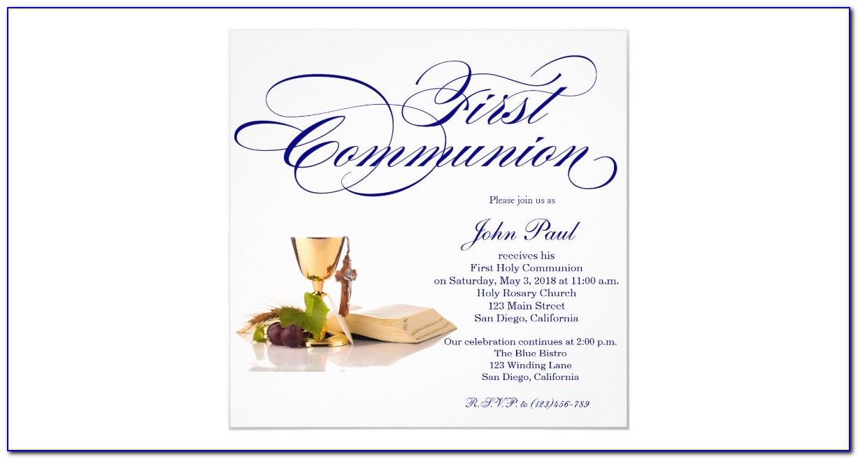 Elegant First Communion Invitations