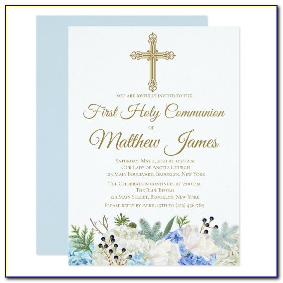 Elegant First Holy Communion Invitations