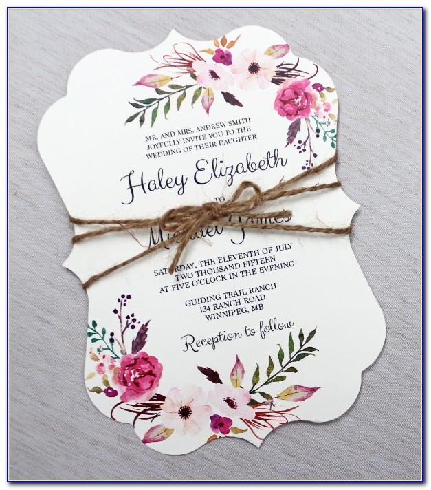 Elegant Floral Wedding Invitations Vector