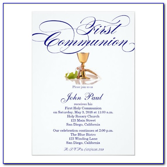 Elegant Girl Communion Invitations