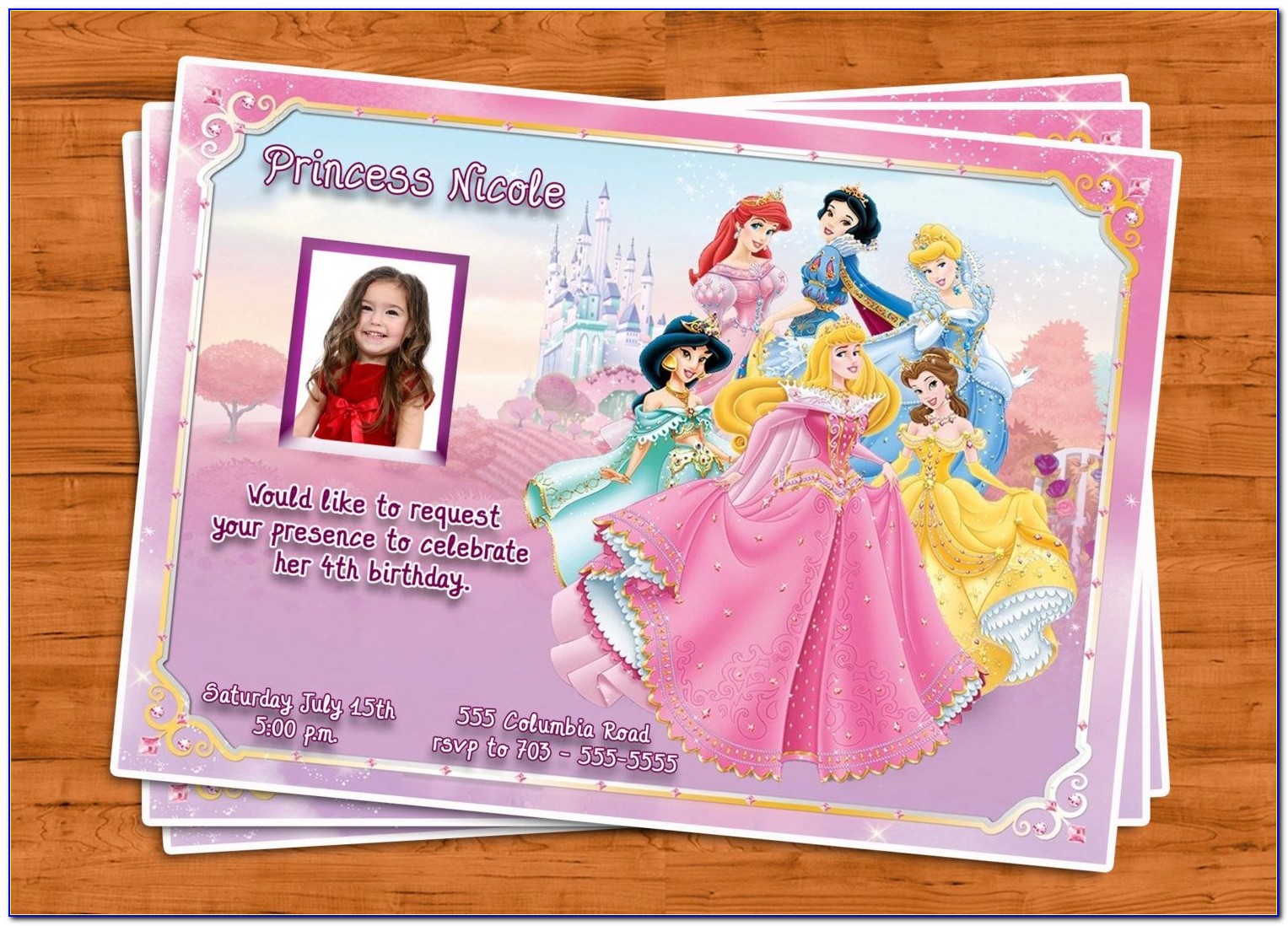 Etsy Disney Princess Invitations