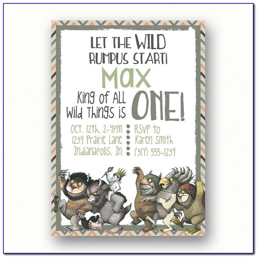Etsy Where The Wild Things Are Invitations