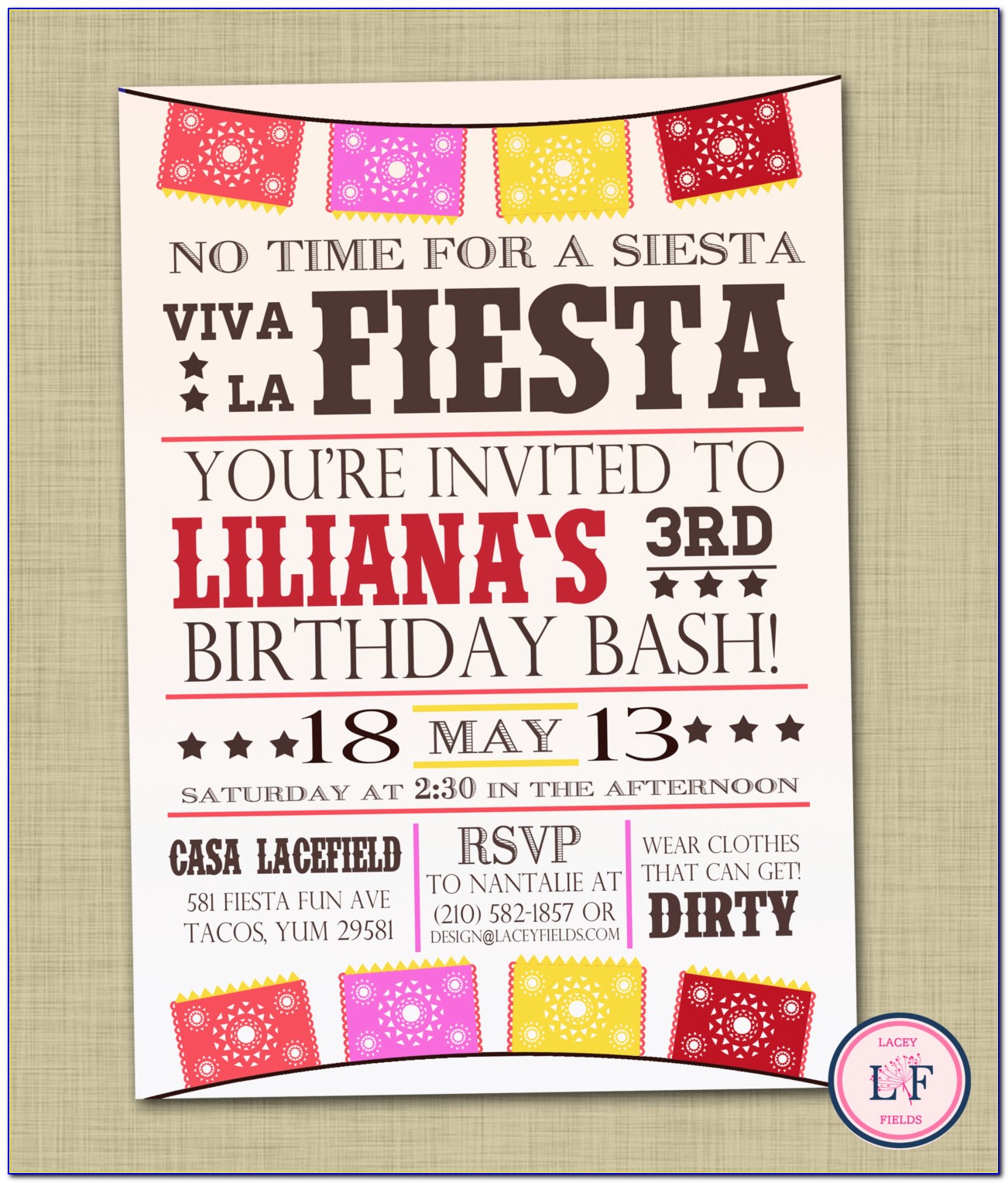 Fiesta Invitations With Photo