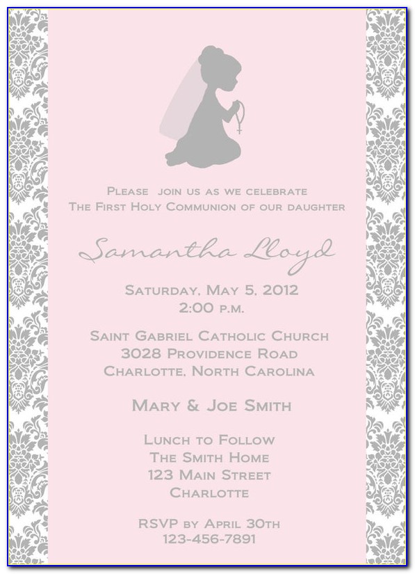 First Holy Communion Invitation Cards
