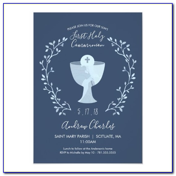 First Holy Communion Invitations Free Download