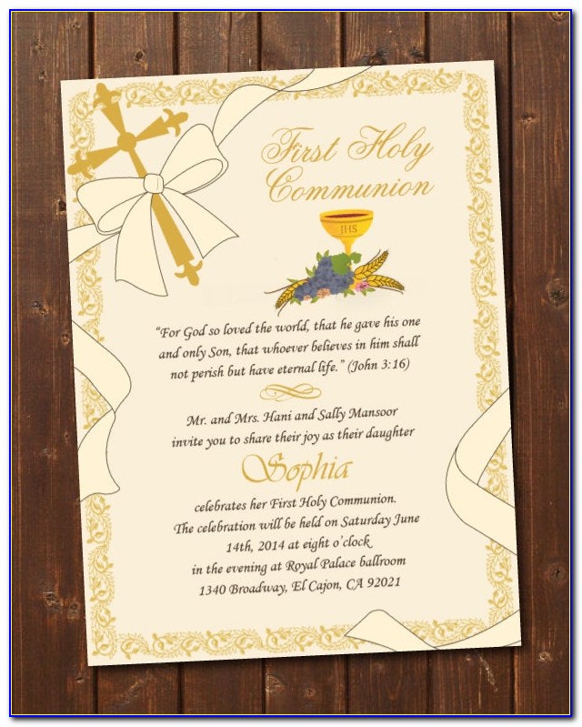 First Holy Communion Invitations Printable