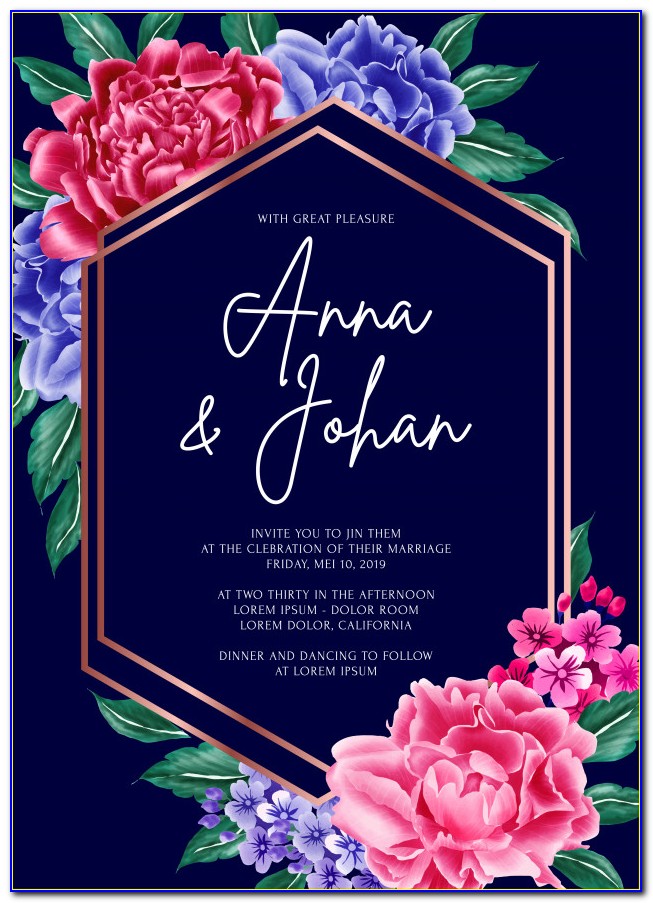 Floral Background Design For Invitation