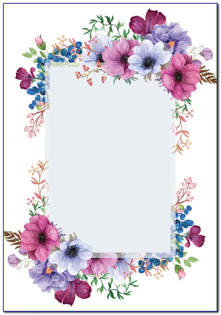 Flower Wedding Invitation Background Design