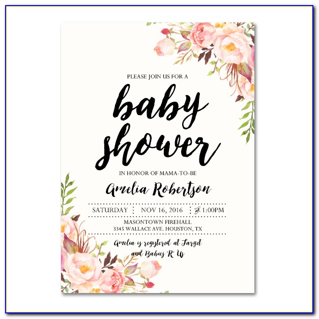Free Baby Shower Invitations To Print