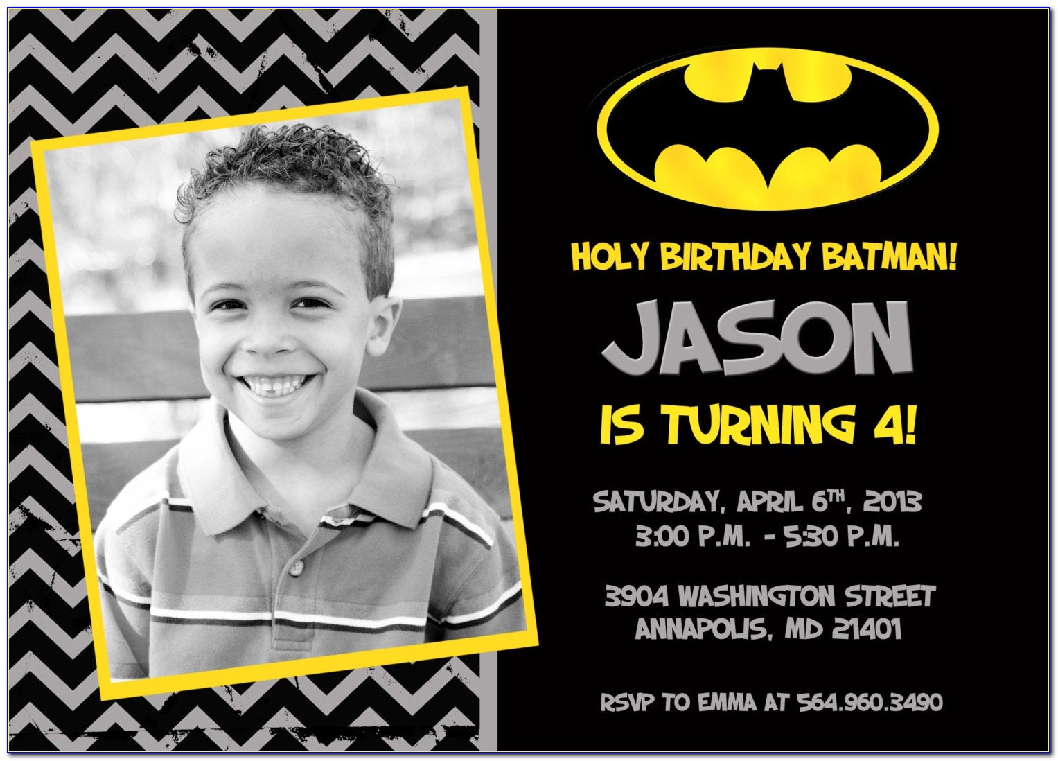 Free Batman Invitations