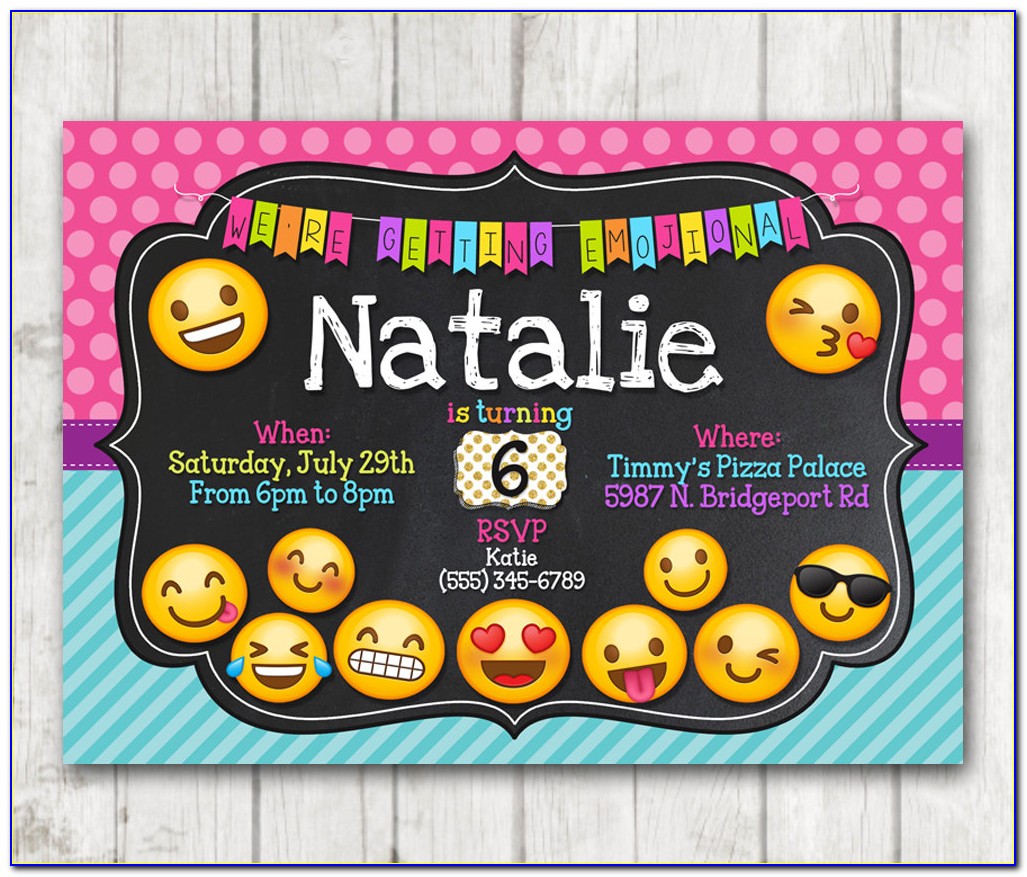 Free Emoji Birthday Invitations Printable