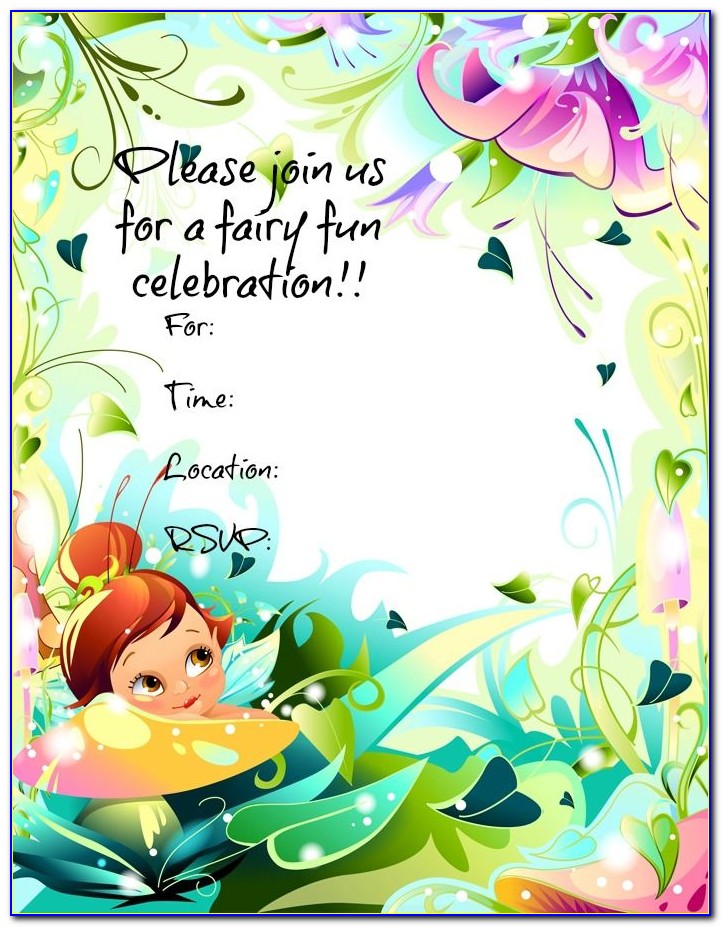 Free Fairy Invitations