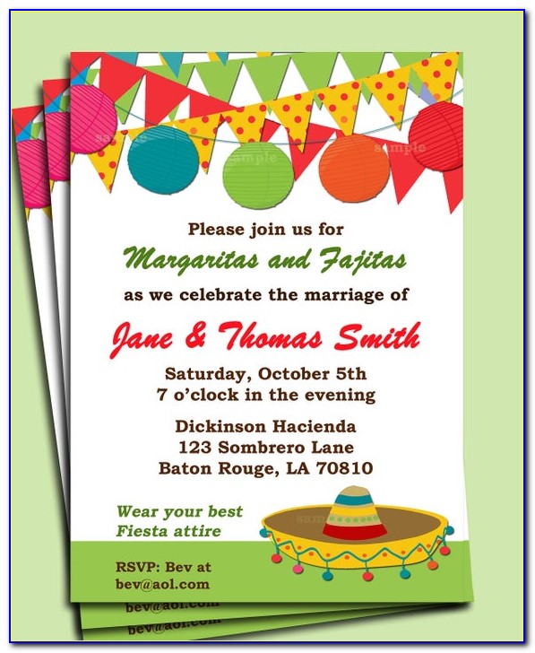 Free Fiesta Birthday Party Invitations