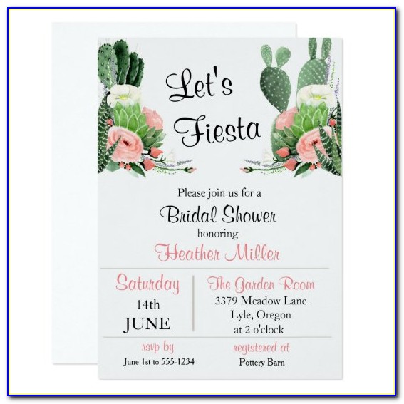 Free Fiesta Bridal Shower Invitations