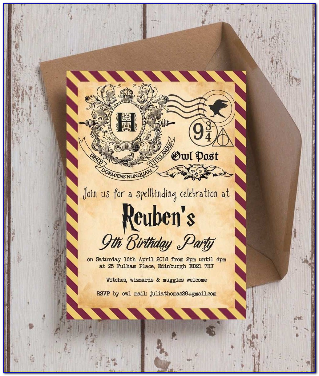 Free Harry Potter Party Invitations