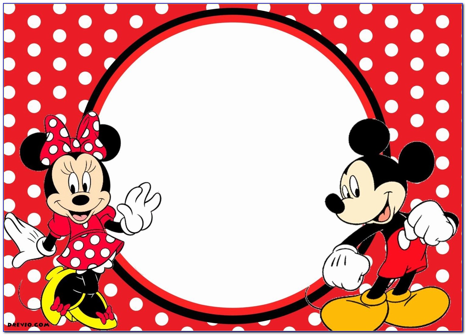 Free Mickey And Minnie Gender Reveal Invitations