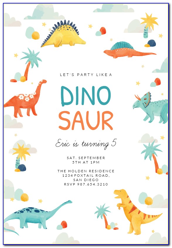 Free Online Dinosaur Invitations