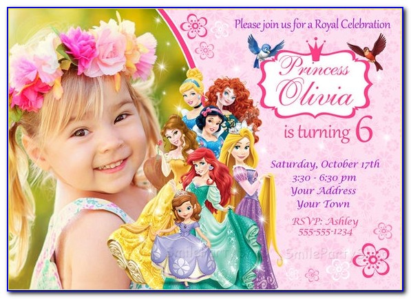 Free Personalized Disney Princess Birthday Invitations