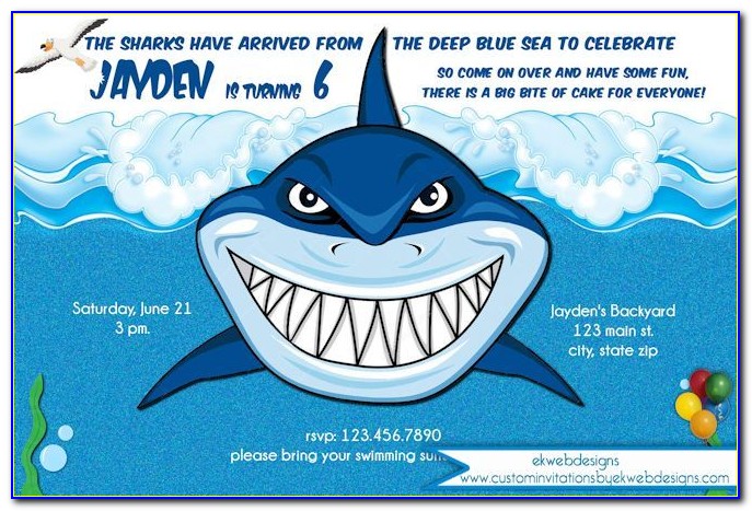 Free Printable Baby Shark Invitations