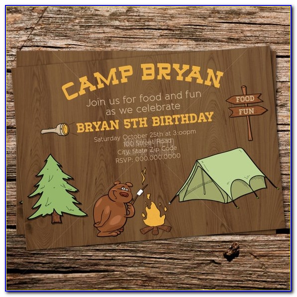 Free Printable Camping Party Invitations