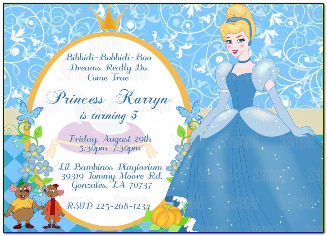 Free Printable Cinderella Invitations