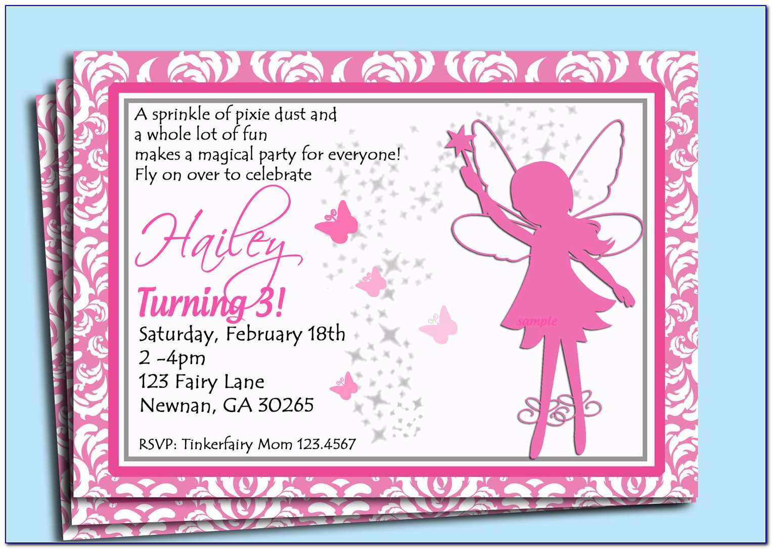Free Printable Fairy Birthday Invitations