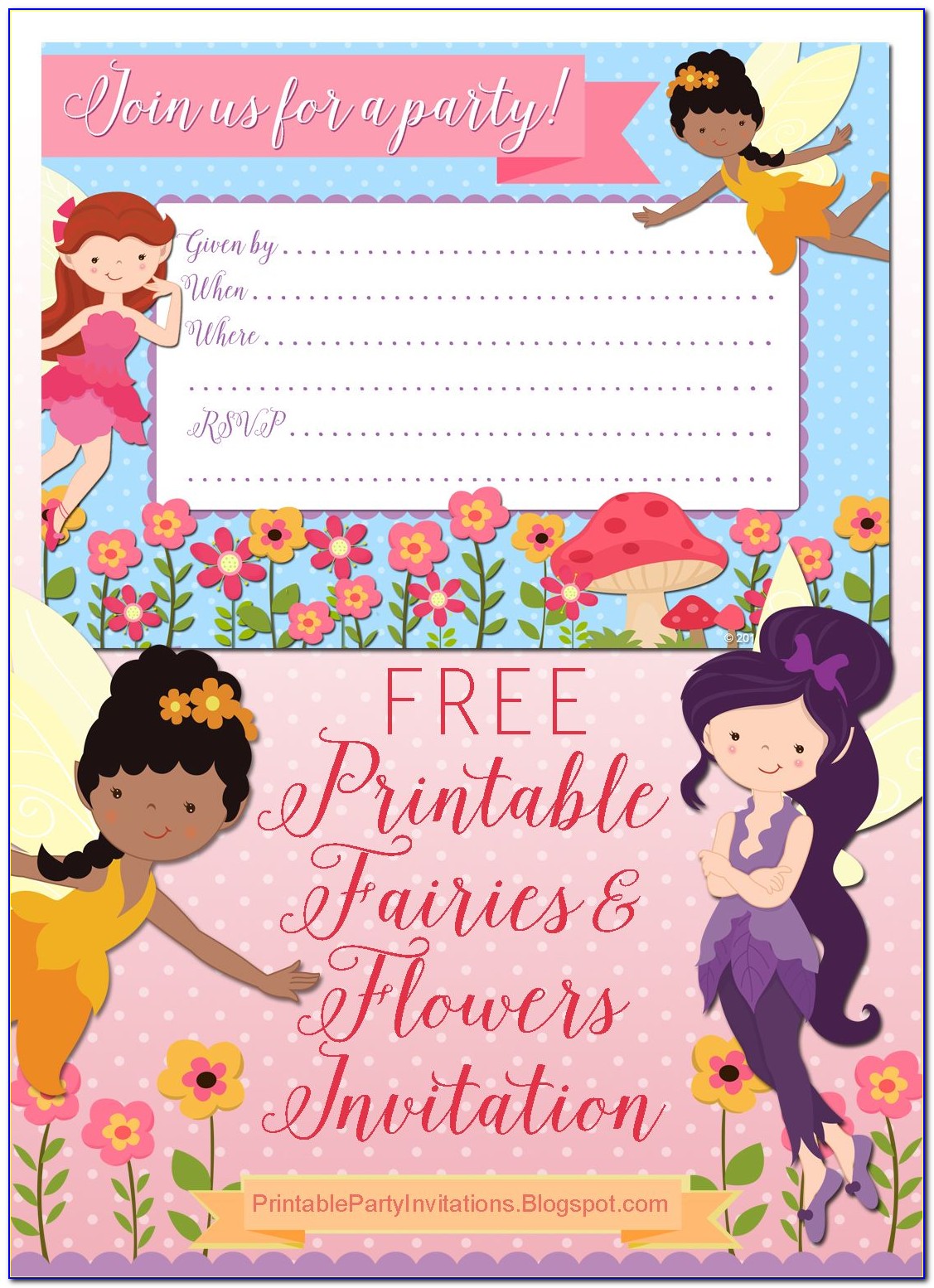 Free Printable Fairy Invitations