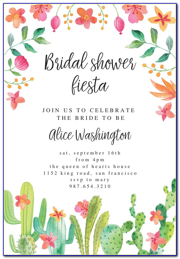 Free Printable Fiesta Theme Invitations