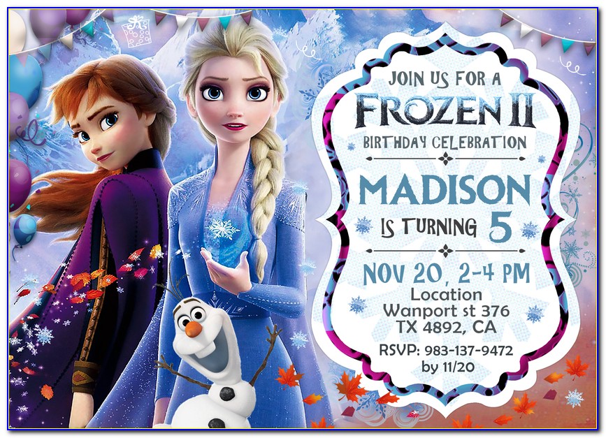 Free Printable Personalized Frozen Invitations