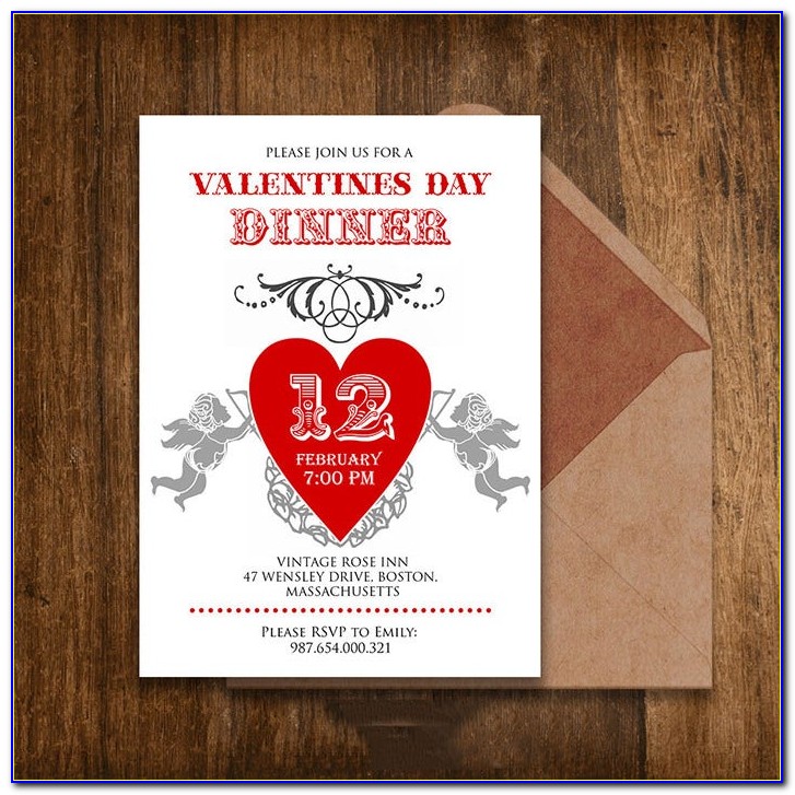 Free Printable Valentine Dinner Invitations