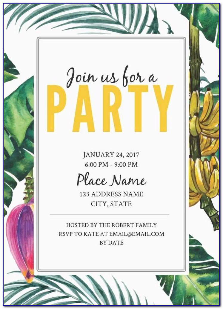 Free Sample Invitations For Birthday Party