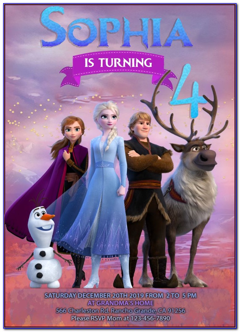 Frozen 2 Online Birthday Invitations
