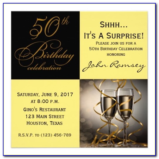 Funny Surprise 50th Birthday Invitation Wording