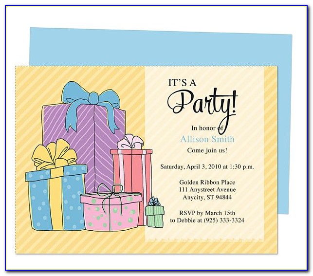 Generic Birthday Party Invitations