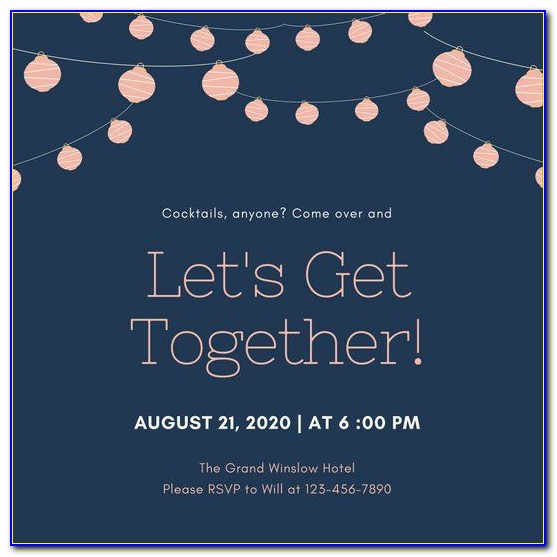 Get Together Invitation Card Design