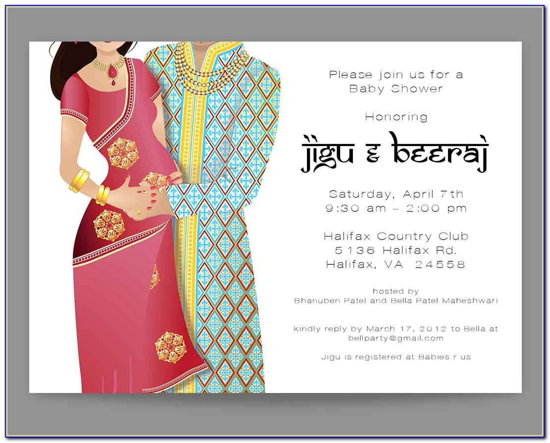 Godh Bharai Invitation Card Sample