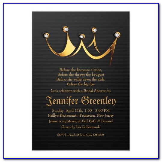 Gold Crown Invitations