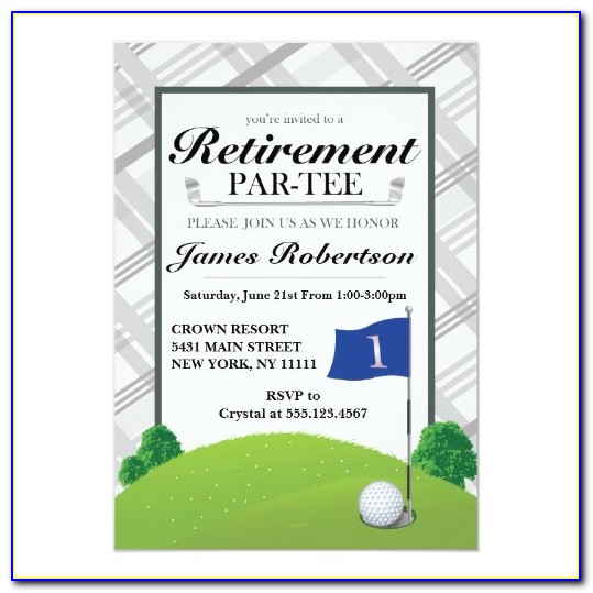 Golf Retirement Invitations