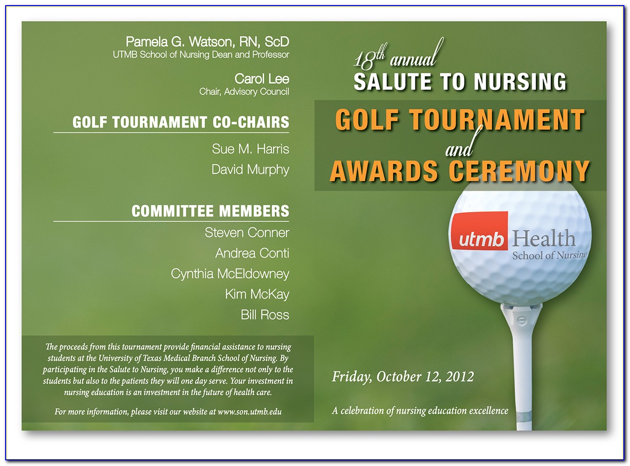 Golf Tournament Invitation Letter