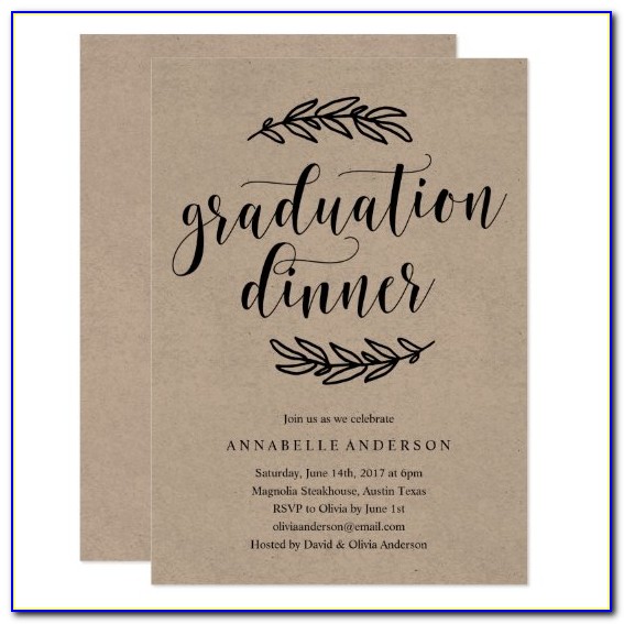 Graduation Dinner Invitation Wording