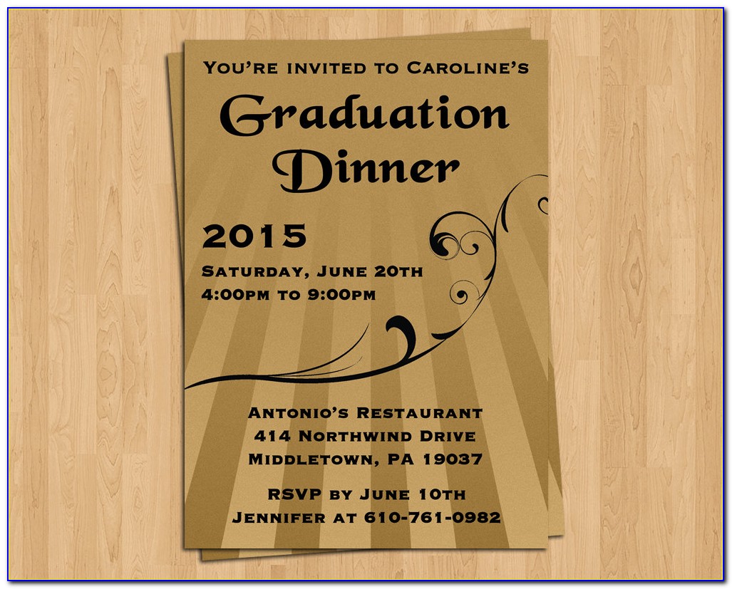 Graduation Dinner Party Invitation Wording