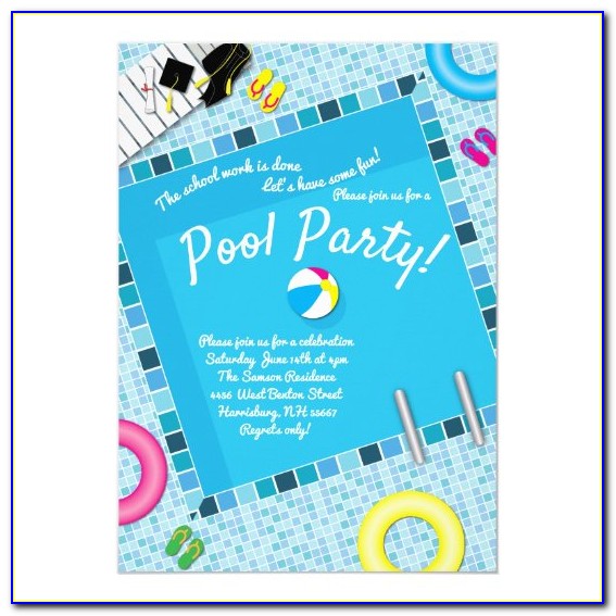 Graduation Pool Party Invitation Wording