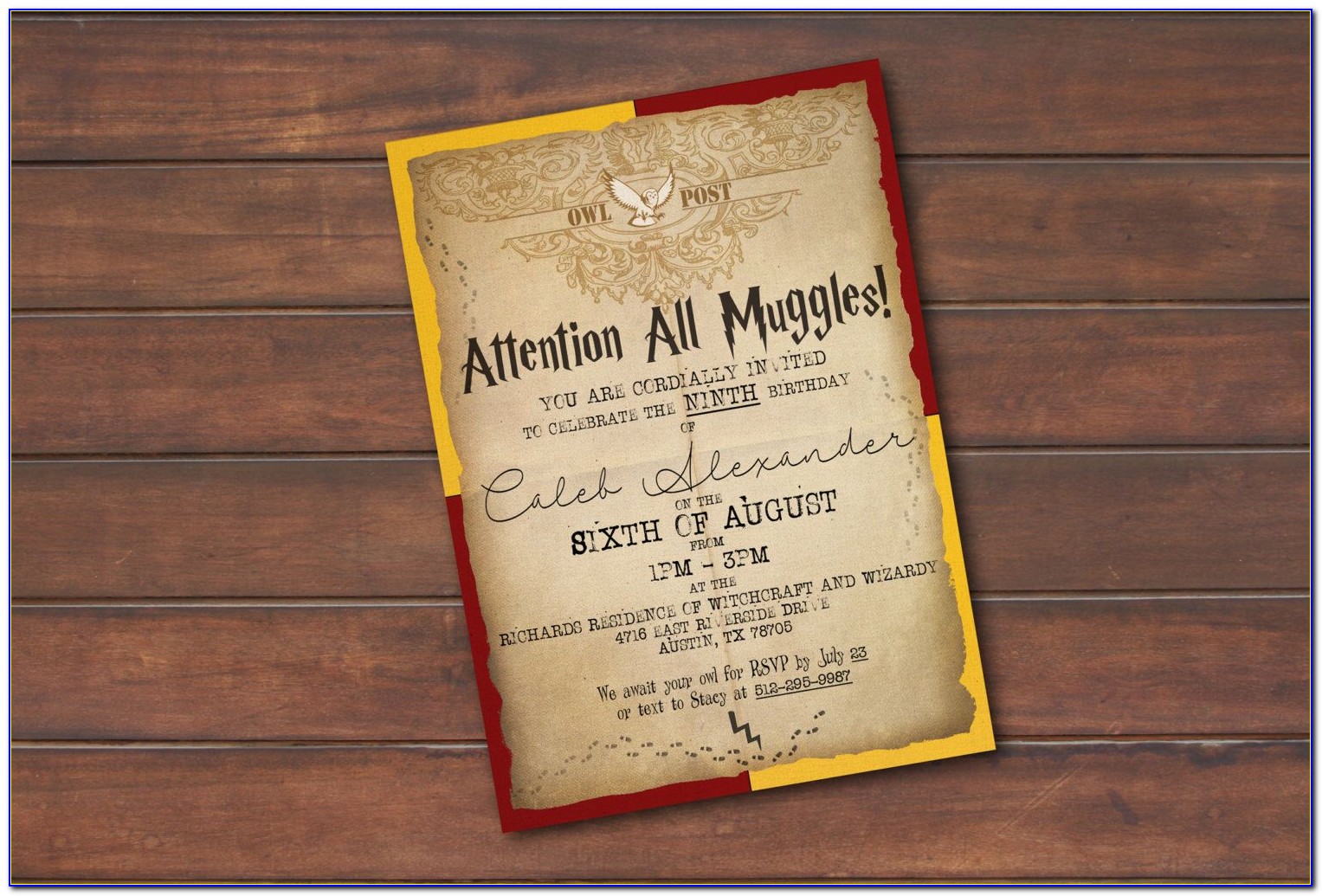 Harry Potter Graduation Announcement
