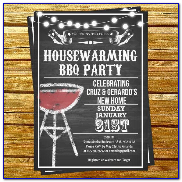 Housewarming Bbq Party Invitations