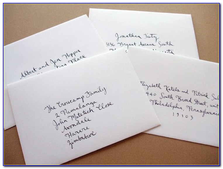 How To Address Wedding Invitations Without Inner Envelope And Guest