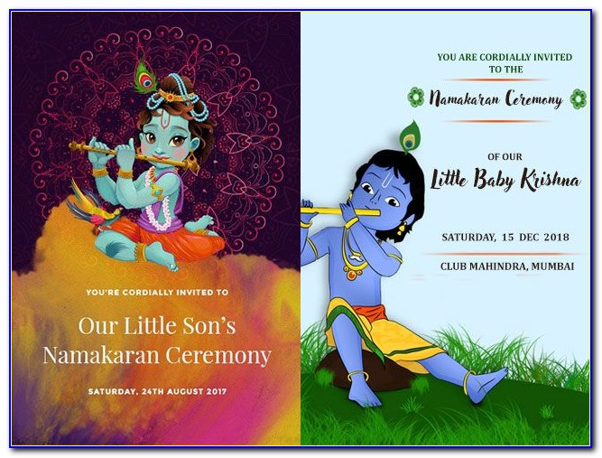 Indian Baby Girl Naming Ceremony Invitation