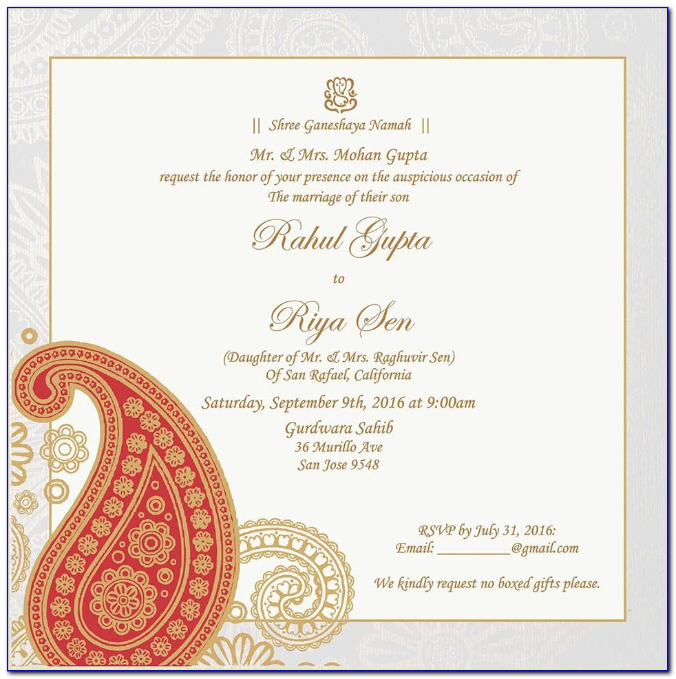 Indian Wedding Invitation Quotes From Parents
