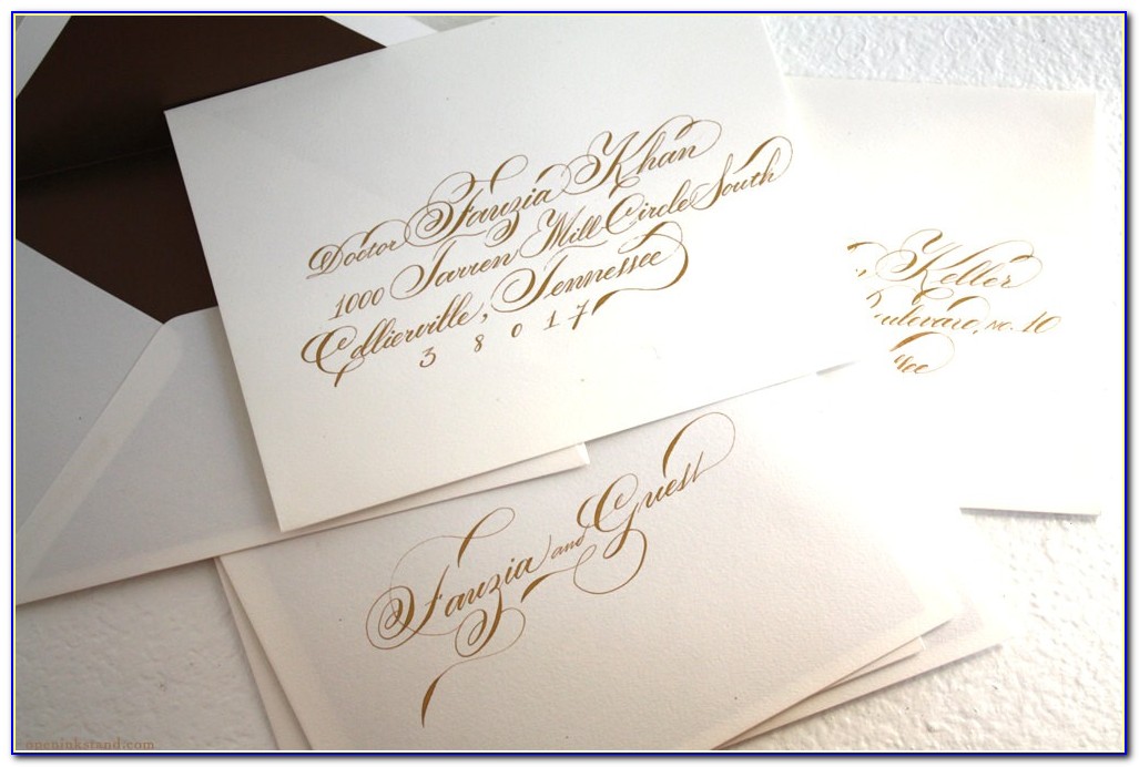 Inner And Outer Envelopes For Wedding Invitations