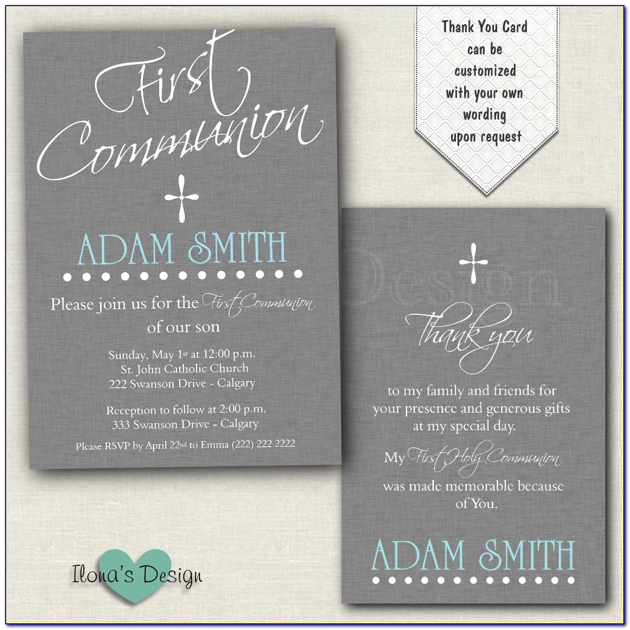 Invitation 1ere Communion